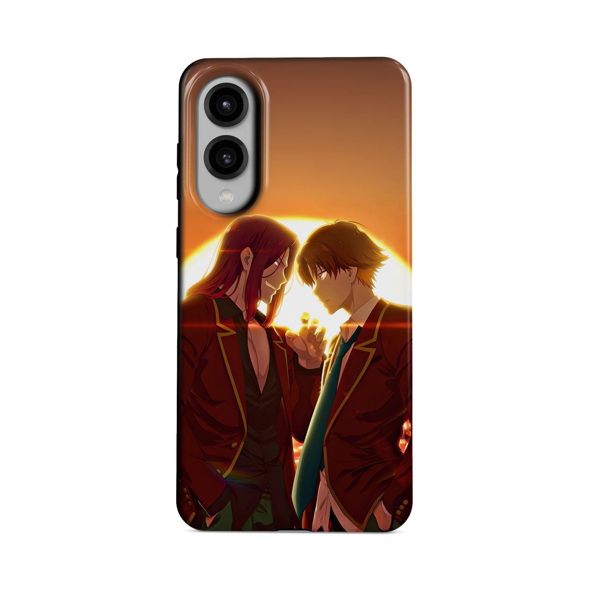Samsung Galaxy S25 Edge | Sunset | Kiyotaka Ayanokoji x Kakeru Ryuen phone case, front view.