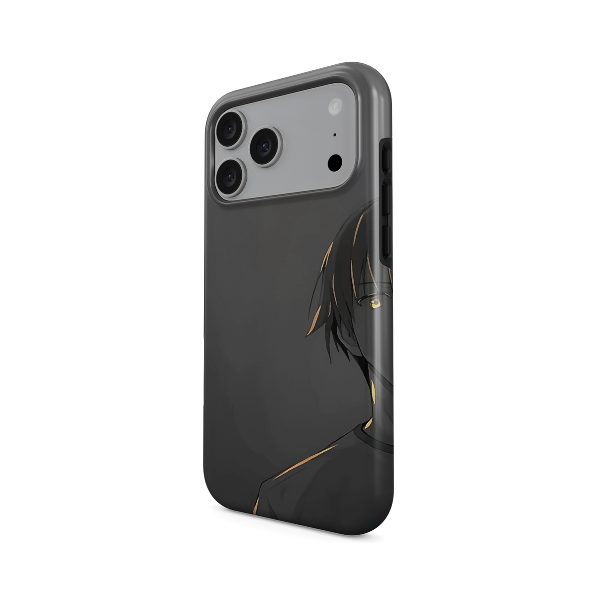 iPhone 17 Pro Max | No Feelings | Kiyotaka Ayanokoji phone case, angled view.