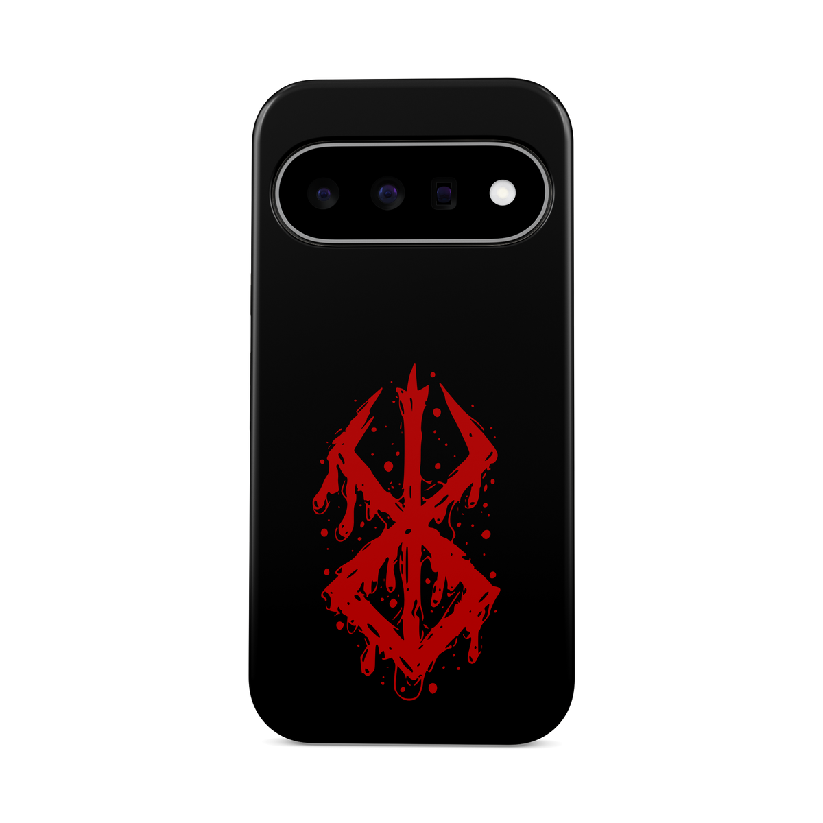 Google Pixel 11 | Brand of Sacrifice: Blood Splatter phone case, front view.