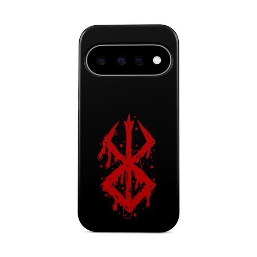 Google Pixel 11 | Brand of Sacrifice: Blood Splatter phone case, front view.