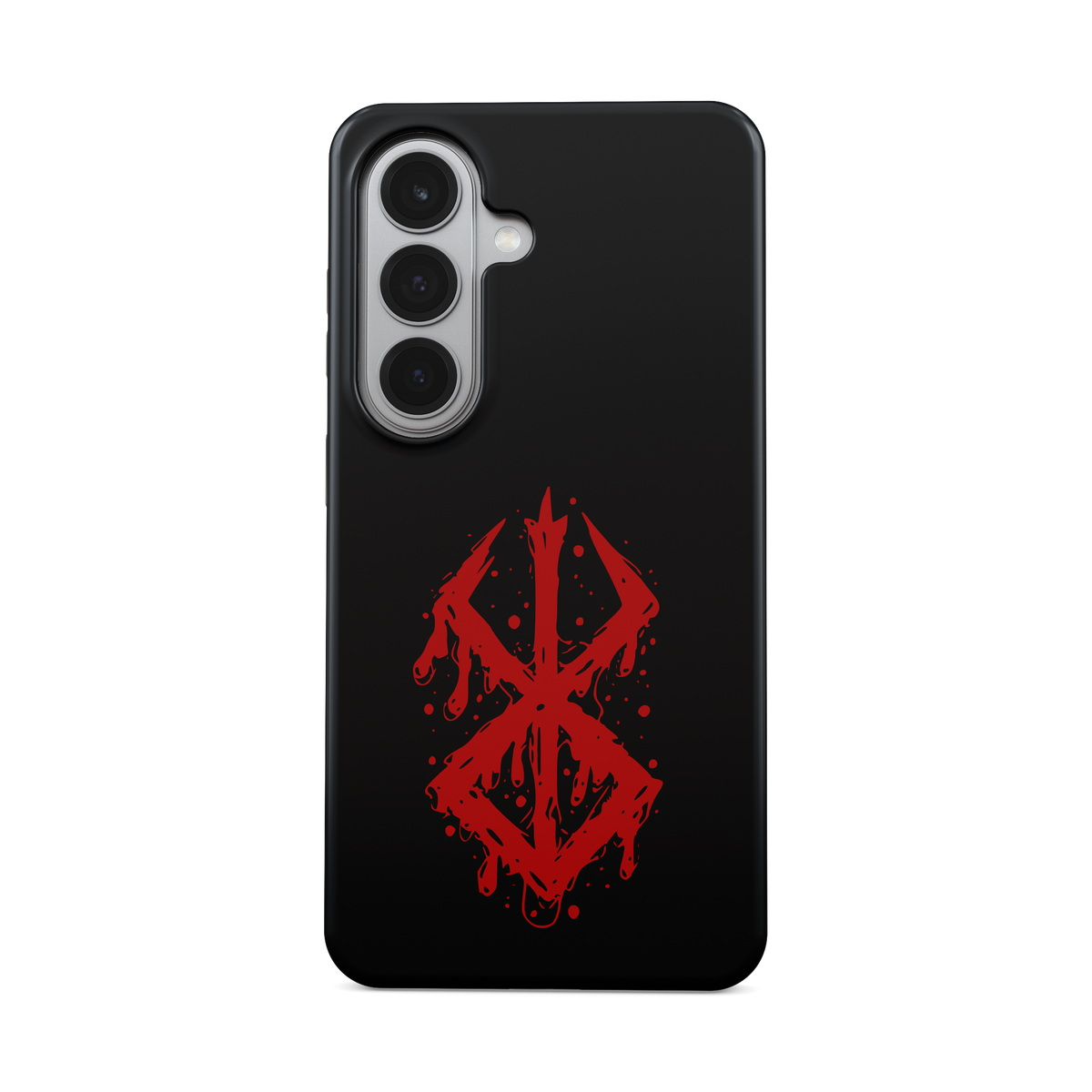 Samsung Galaxy S26 Plus | Brand of Sacrifice: Blood Splatter phone case, front view.