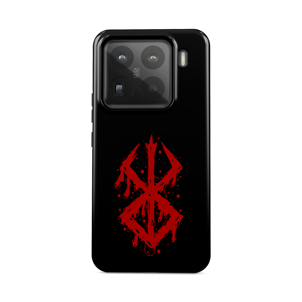 Xiaomi 15 Pro | Brand of Sacrifice: Blood Splatter phone case, front view.