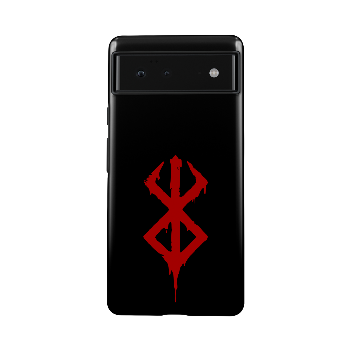Google Pixel 6a | Brand of Sacrifice: Bloody phone case, front view.