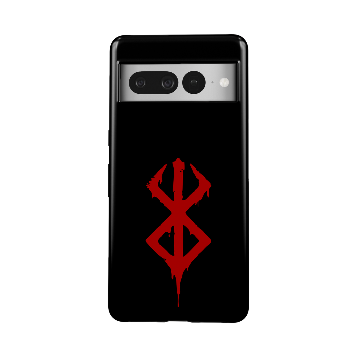 Google Pixel 7 Pro | Brand of Sacrifice: Bloody phone case, front view.