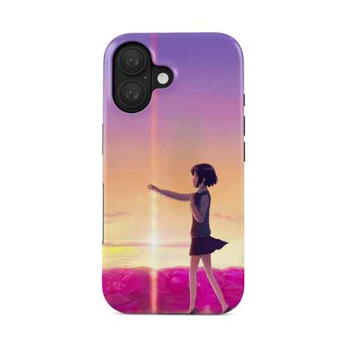 iPhone 16 | Chase You | Mitsuha Miyamizu phone case, front view.