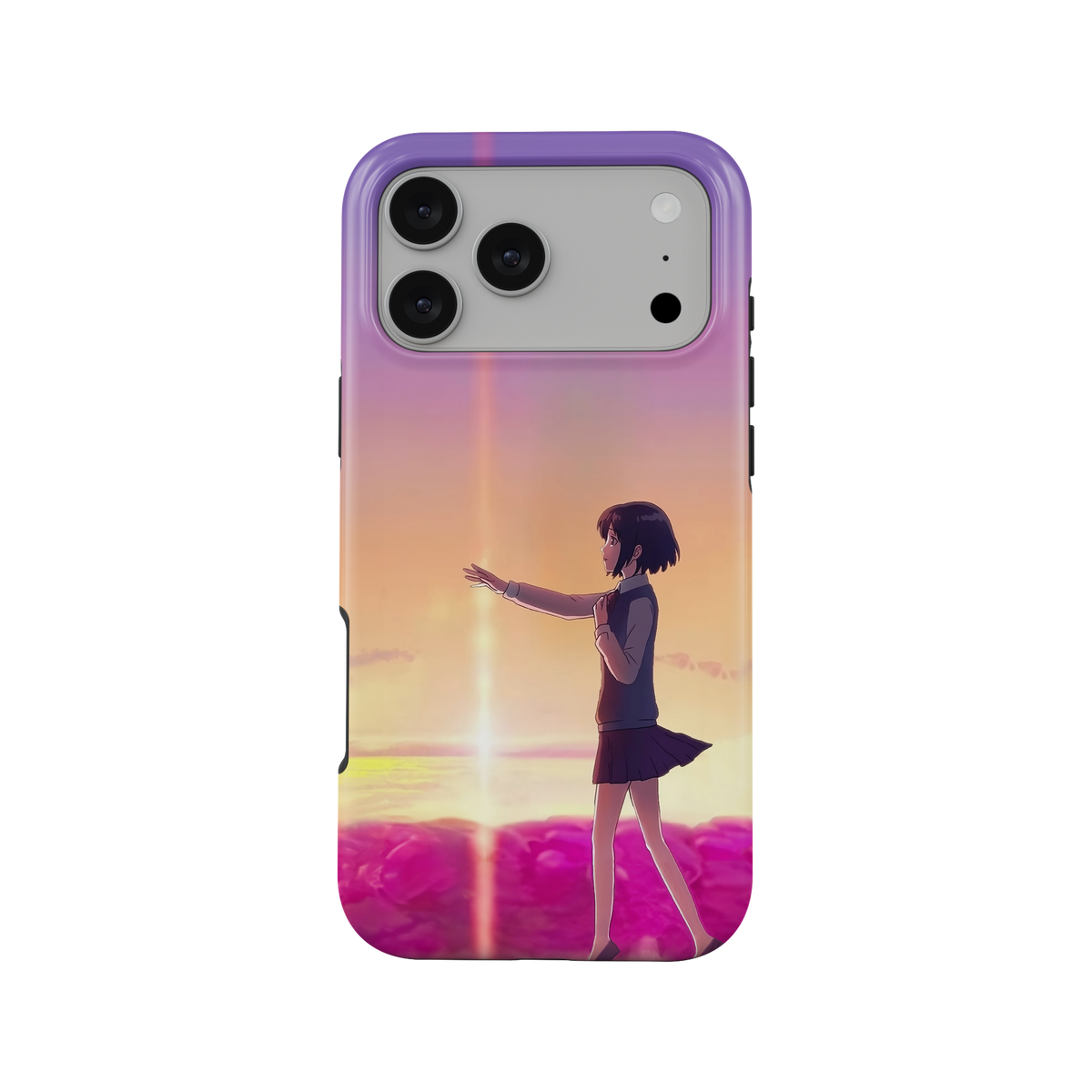 iPhone 17 Pro Max | Chase You | Mitsuha Miyamizu phone case, front view.