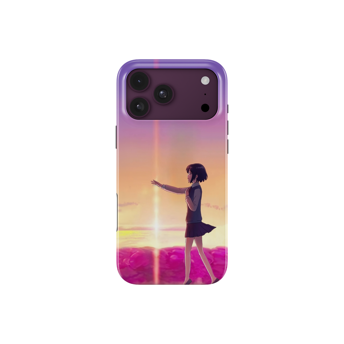 iPhone 18 Pro Max | Chase You | Mitsuha Miyamizu phone case, front view.