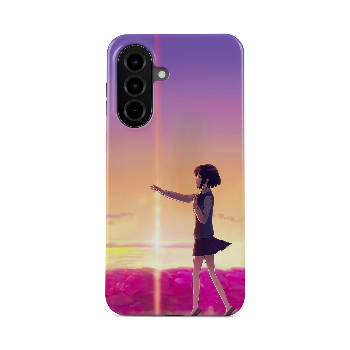 Samsung Galaxy A37 | Chase You | Mitsuha Miyamizu phone case, front view.