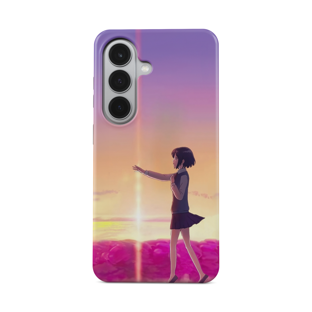 Samsung Galaxy S26 | Chase You | Mitsuha Miyamizu phone case, front view.
