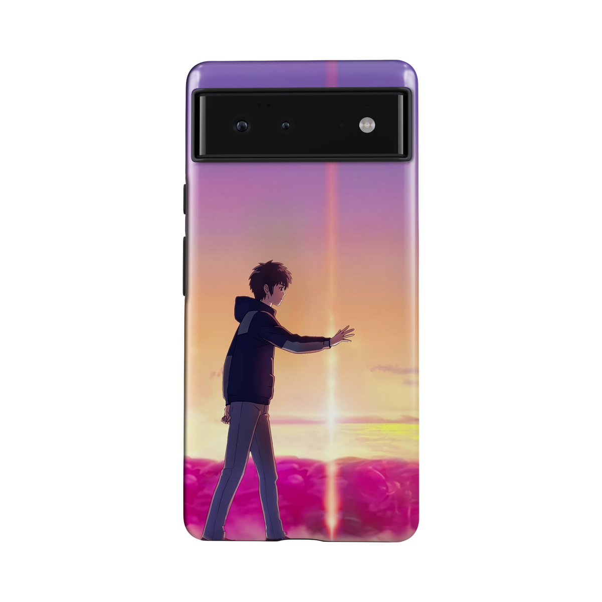 Google Pixel 6A | Chase You | Taki Tachibana phone case, front view.