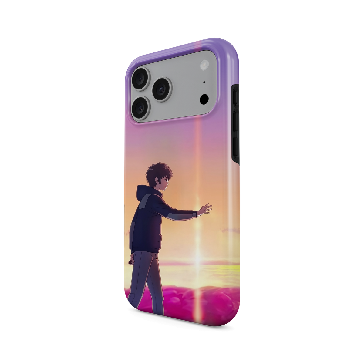 iPhone 17 Pro Max | Chase You | Taki Tachibana phone case, angled view.