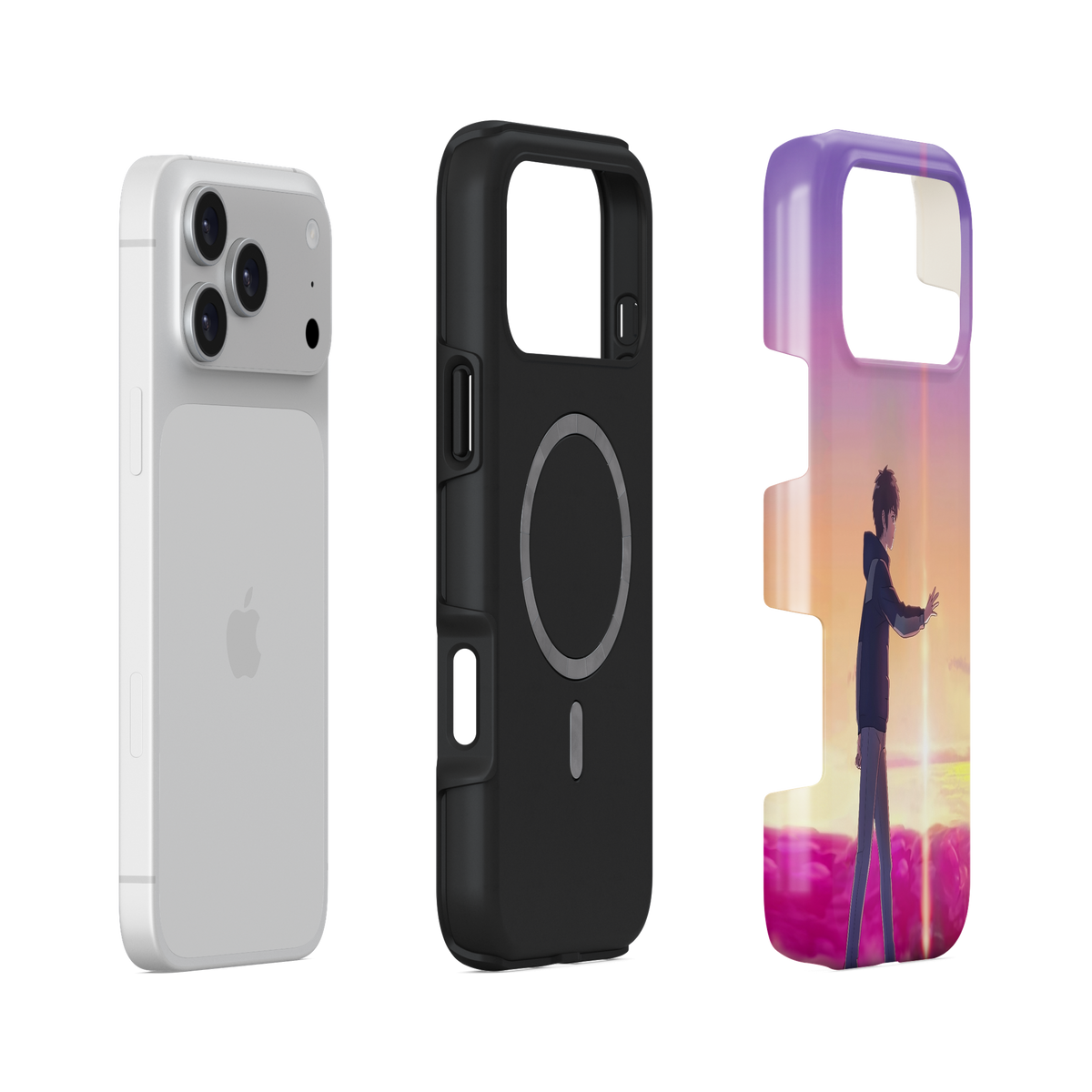 iPhone 17 Pro Max | Chase You | Taki Tachibana phone case, exploded view.
