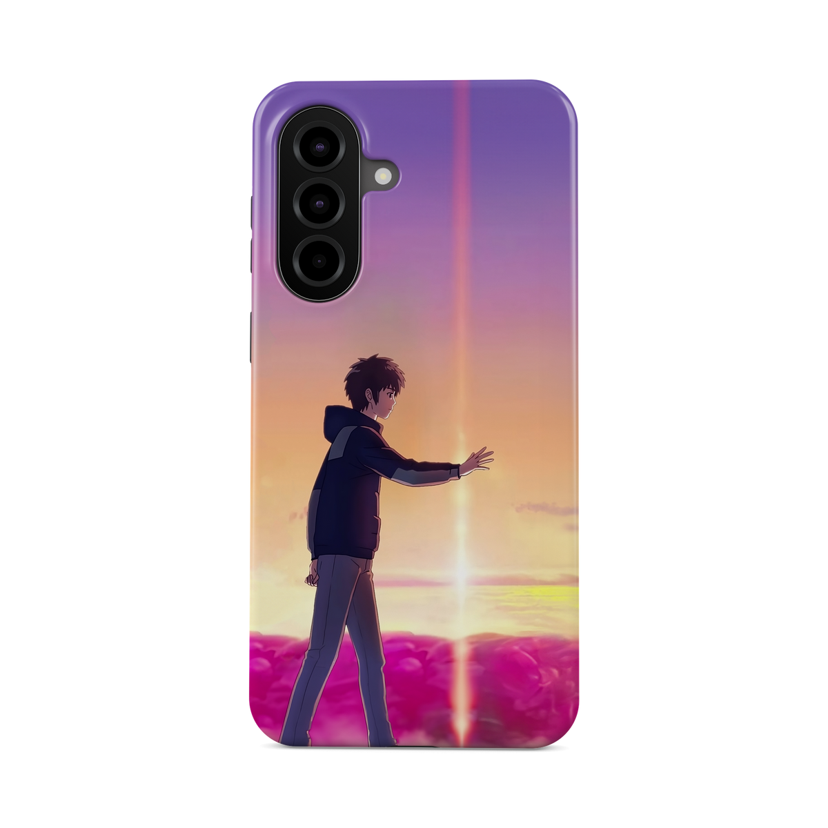 Samsung Galaxy A57 | Chase You | Taki Tachibana phone case, front view.