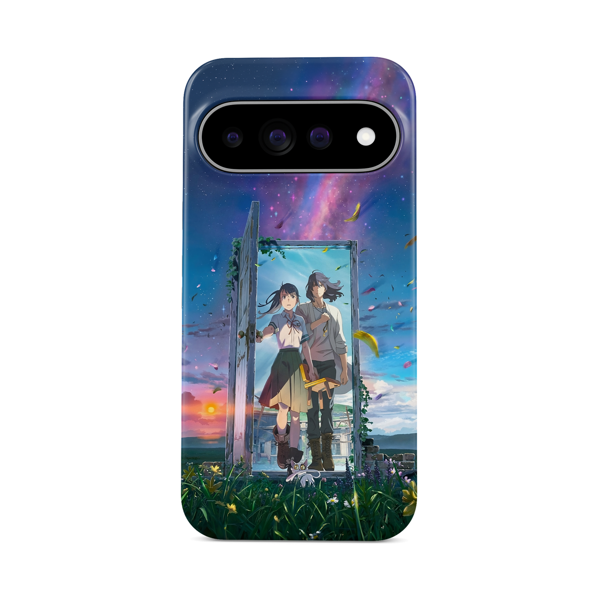 Google Pixel 11 Pro XL | Crossing the Door | Suzume x Sota phone case, front view.