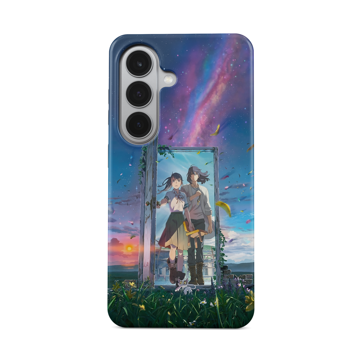 Samsung Galaxy S26 | Crossing the Door | Suzume x Sota phone case, front view.