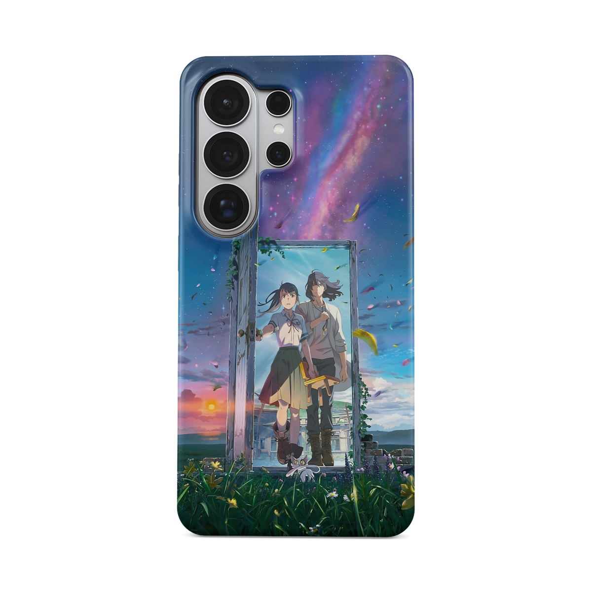 Samsung Galaxy S26 Ultra | Crossing the Door | Suzume x Sota phone case, front view.
