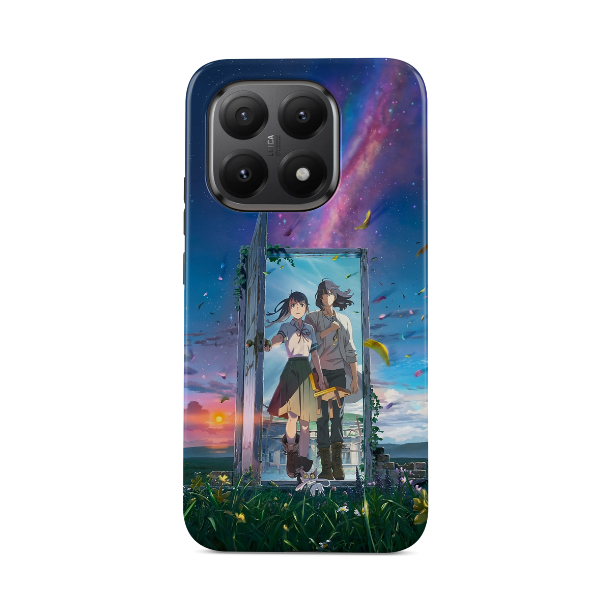 Xiaomi 15T | Crossing the Door | Suzume x Sota phone case, front view.
