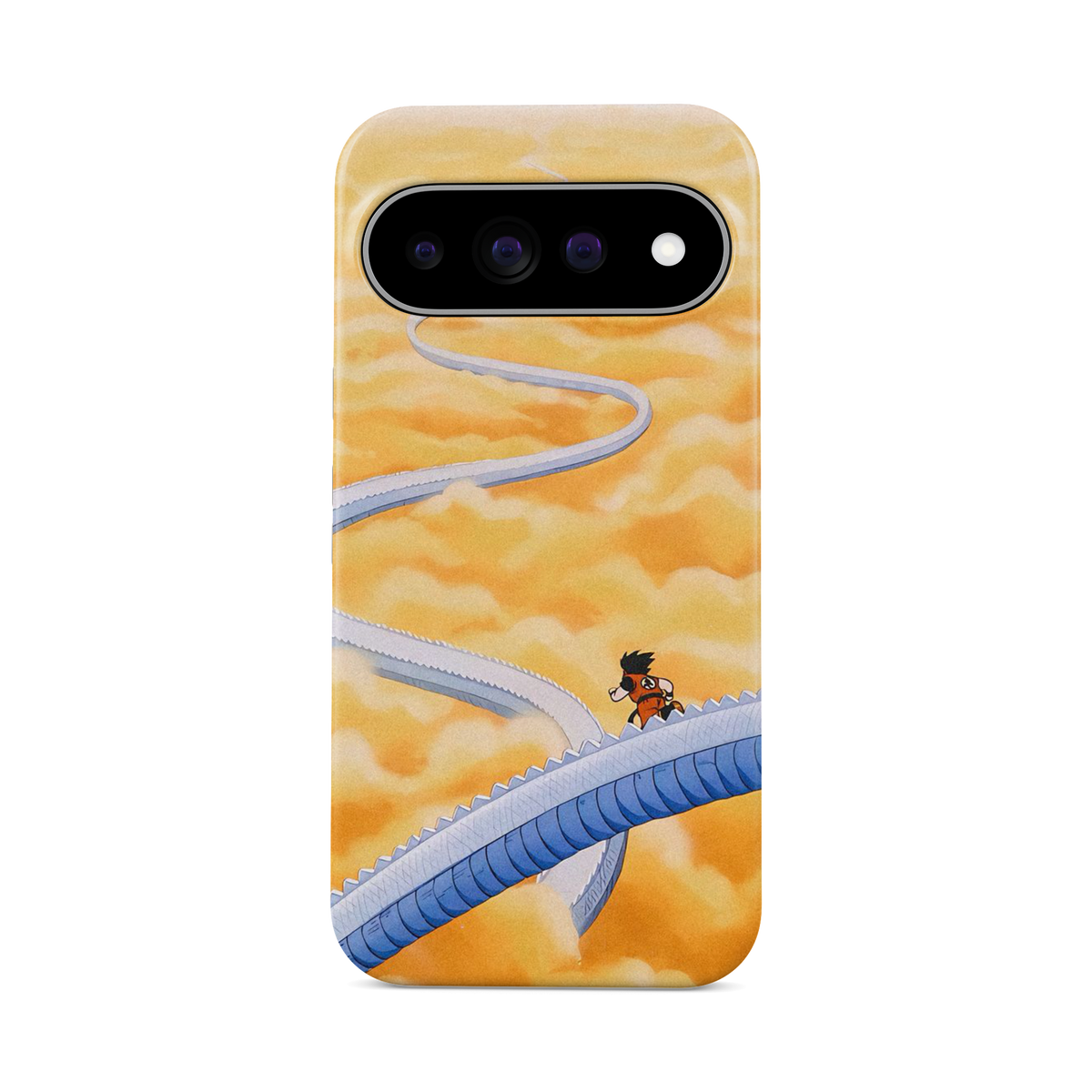Google Pixel 11 Pro XL | Stairs | Son Goku phone case, front view.