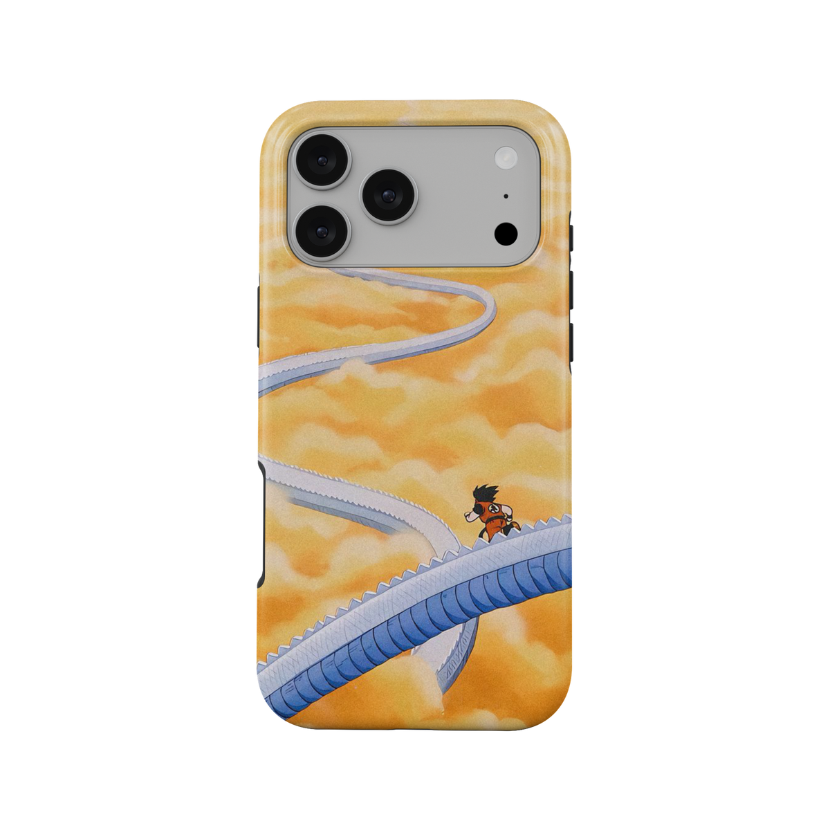 iPhone 17 Pro Max | Stairs | Son Goku phone case, front view.