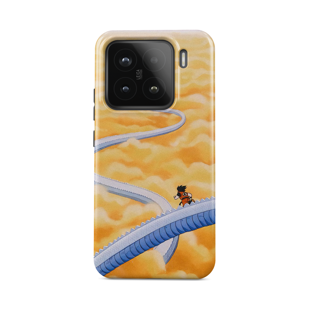 Xiaomi 15 | Stairs | Son Goku phone case, front view.
