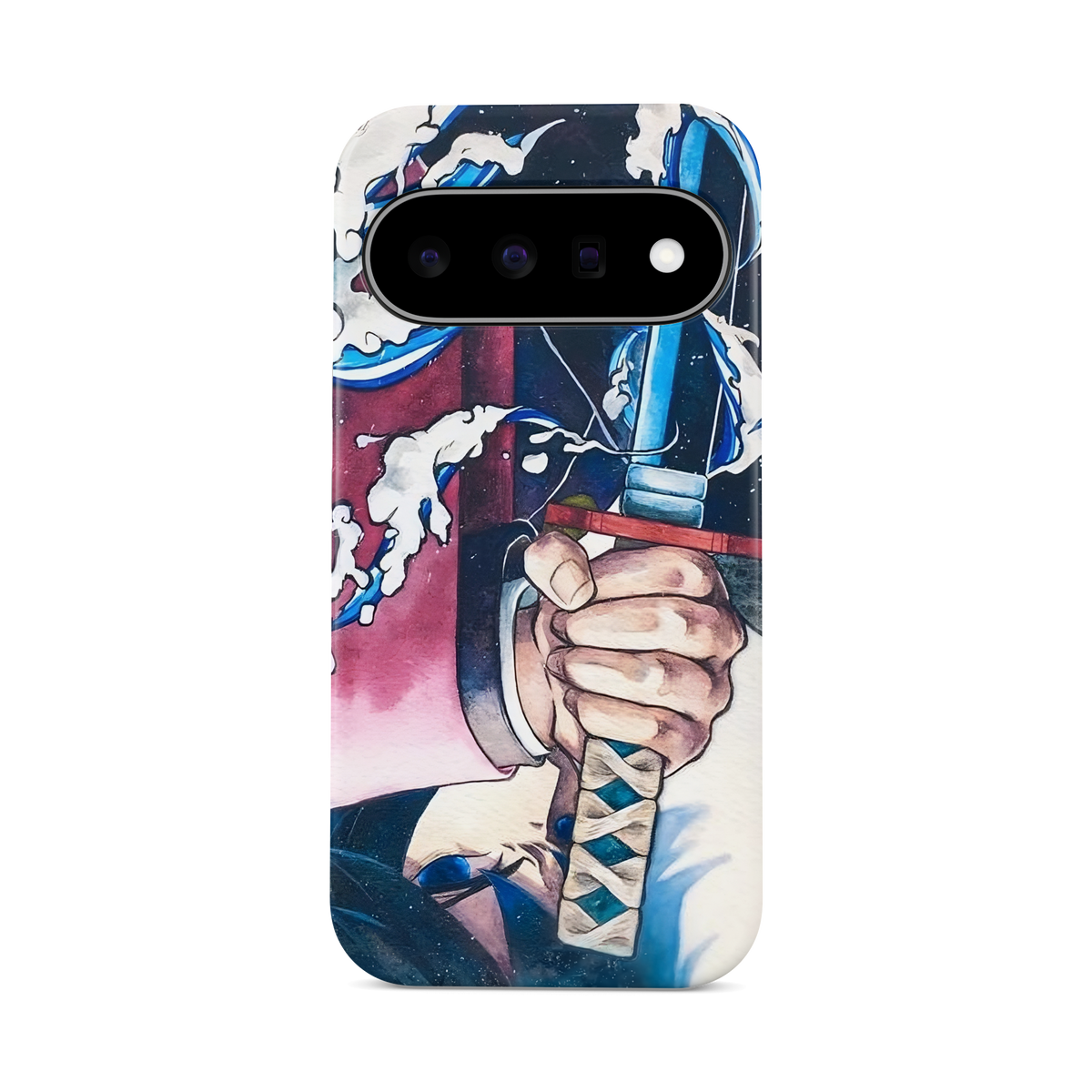 Google Pixel 11 | Inverted Flow | Giyu Tomioka phone case, front view.