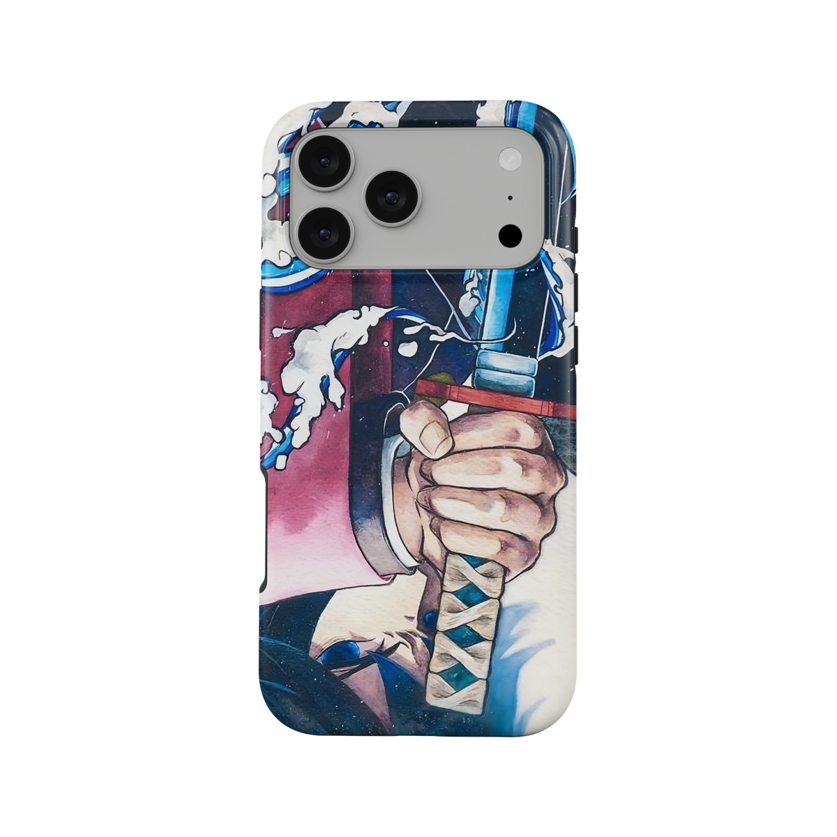 iPhone 17 Pro Max | Inverted Flow | Giyu Tomioka phone case, front view.