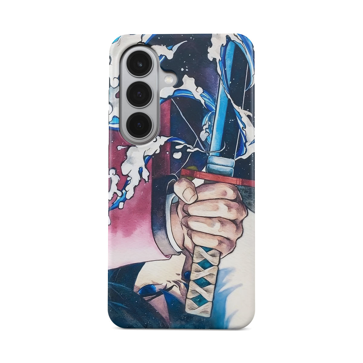 Samsung Galaxy S26 | Inverted Flow | Giyu Tomioka phone case, front view.