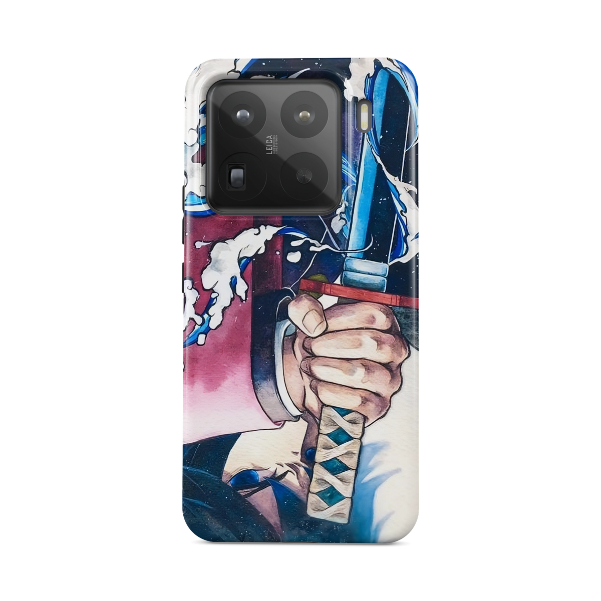 Xiaomi 15 Pro | Inverted Flow | Giyu Tomioka phone case, front view.