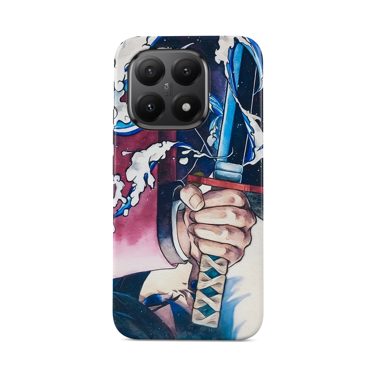 Xiaomi 15T | Inverted Flow | Giyu Tomioka phone case, front view.
