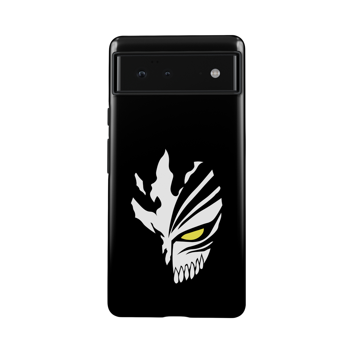 Google Pixel 6A | Semi Hollow Mask | Ichigo Kurosaki phone case, front view.