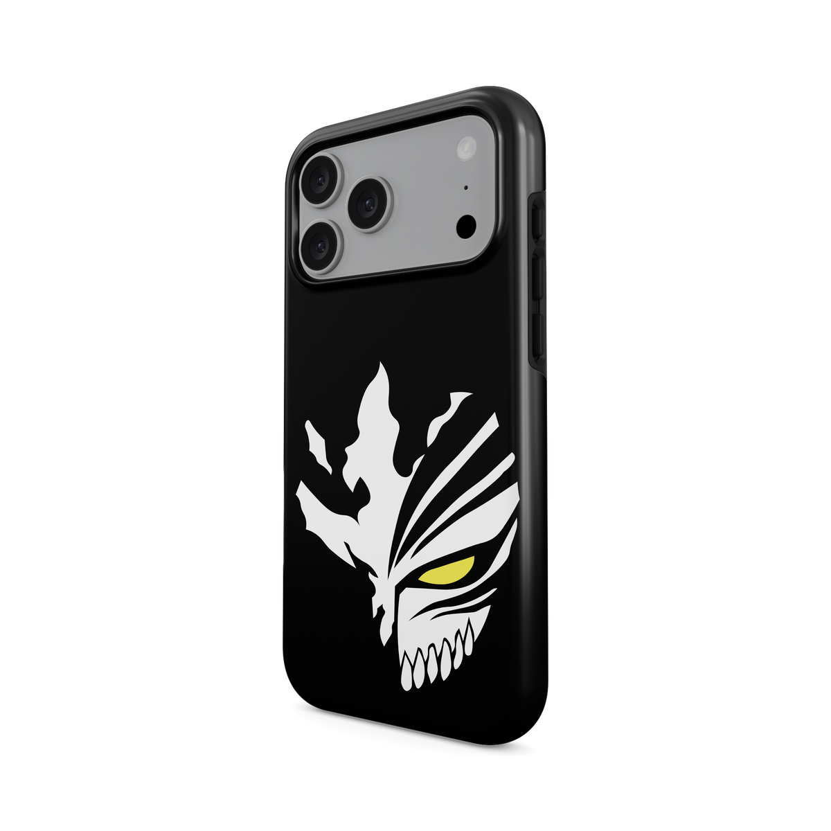 iPhone 17 Pro Max | Semi Hollow Mask | Ichigo Kurosaki phone case, angled view.