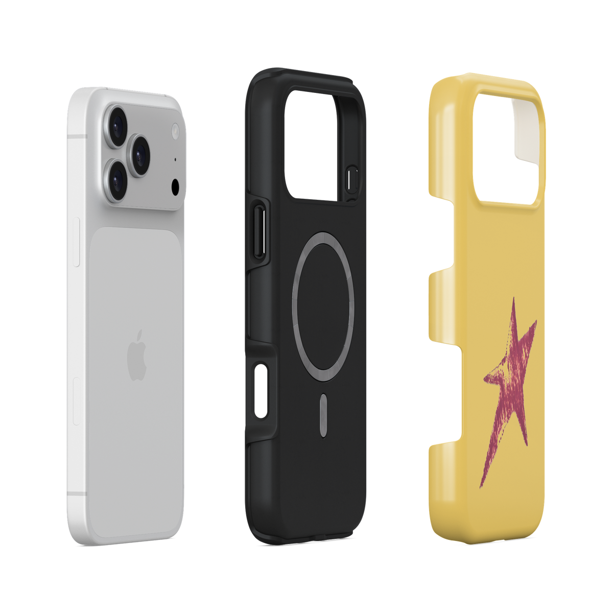 iPhone 17 Pro Max | Joestar Birthmark phone case, exploded view.
