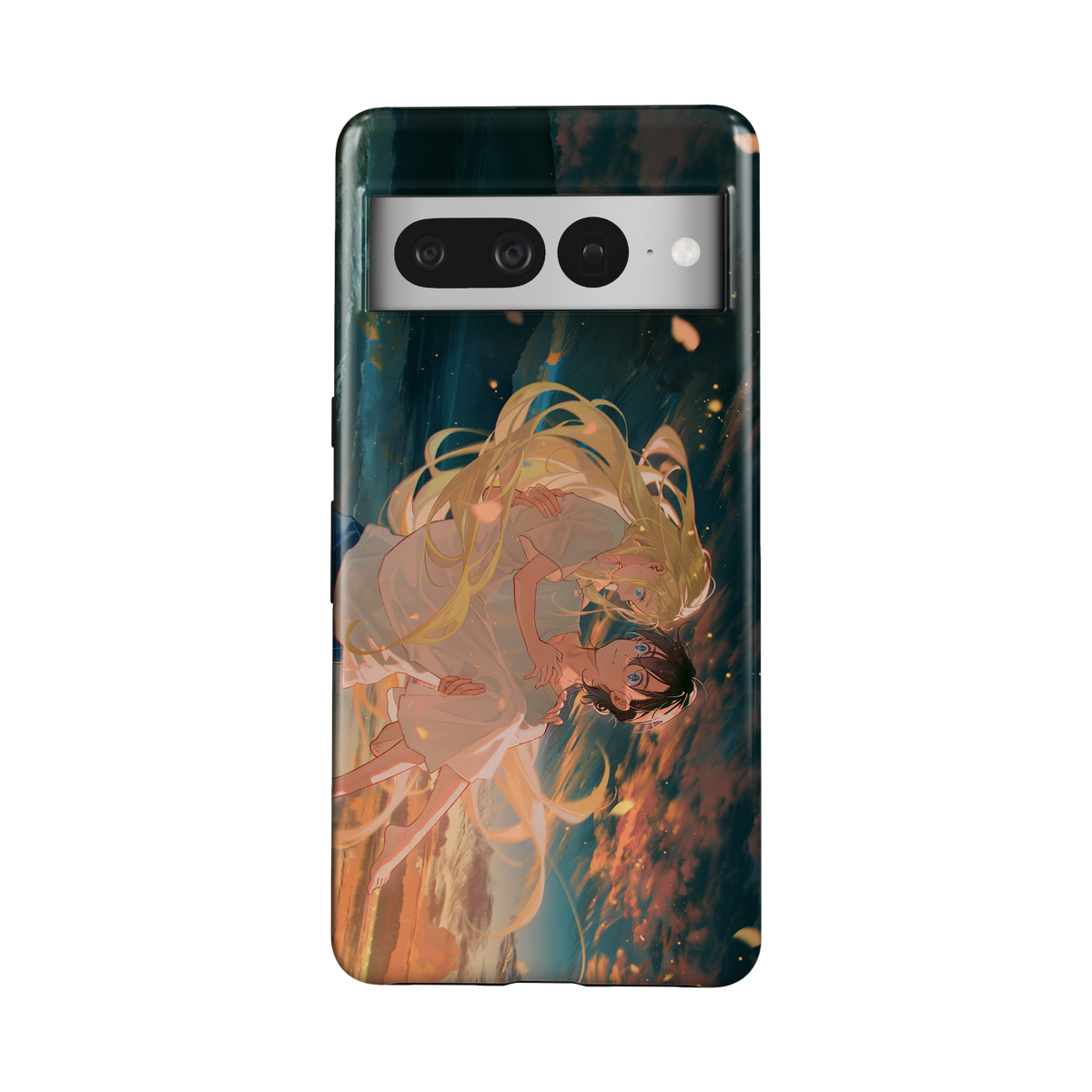 Google Pixel 7 Pro | Enjoying the Beach | Ushio x Shinpei phone case, front view.