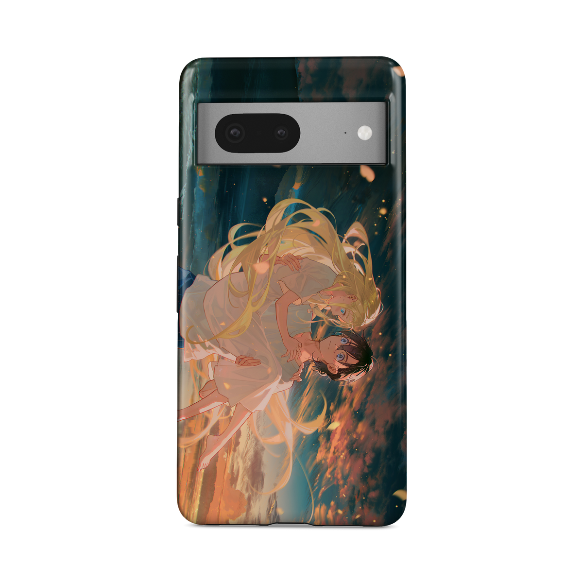 Google Pixel 7A | Enjoying the Beach | Ushio x Shinpei phone case, front view.