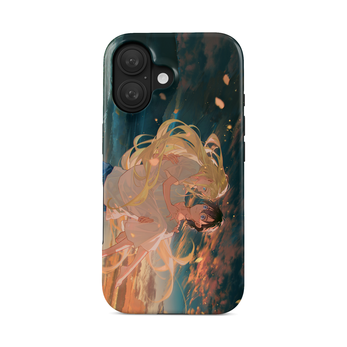 iPhone 16 | Enjoying the Beach | Ushio x Shinpei phone case, front view.