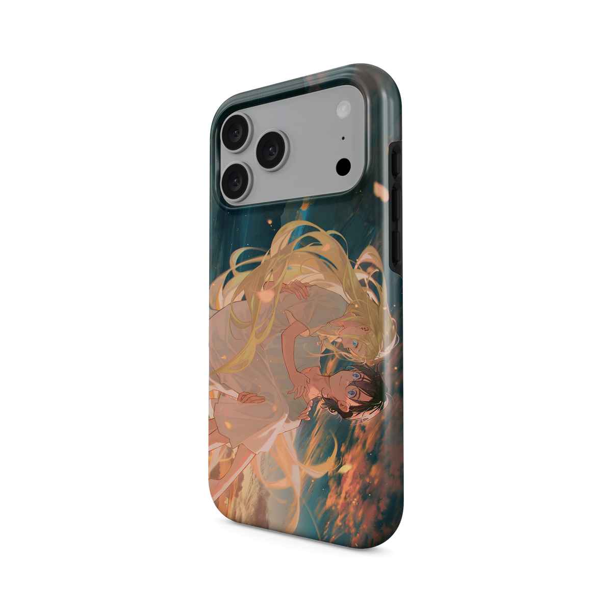 iPhone 17 Pro Max | Enjoying the Beach | Ushio x Shinpei phone case, angled view.