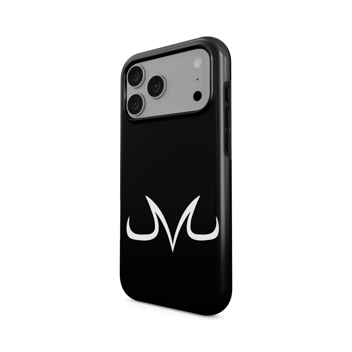 iPhone 17 Pro Max | Majin Symbol | Vegeta phone case, angled view.