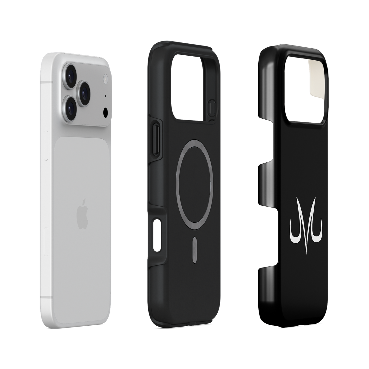 iPhone 17 Pro Max | Majin Symbol | Vegeta phone case, exploded view.