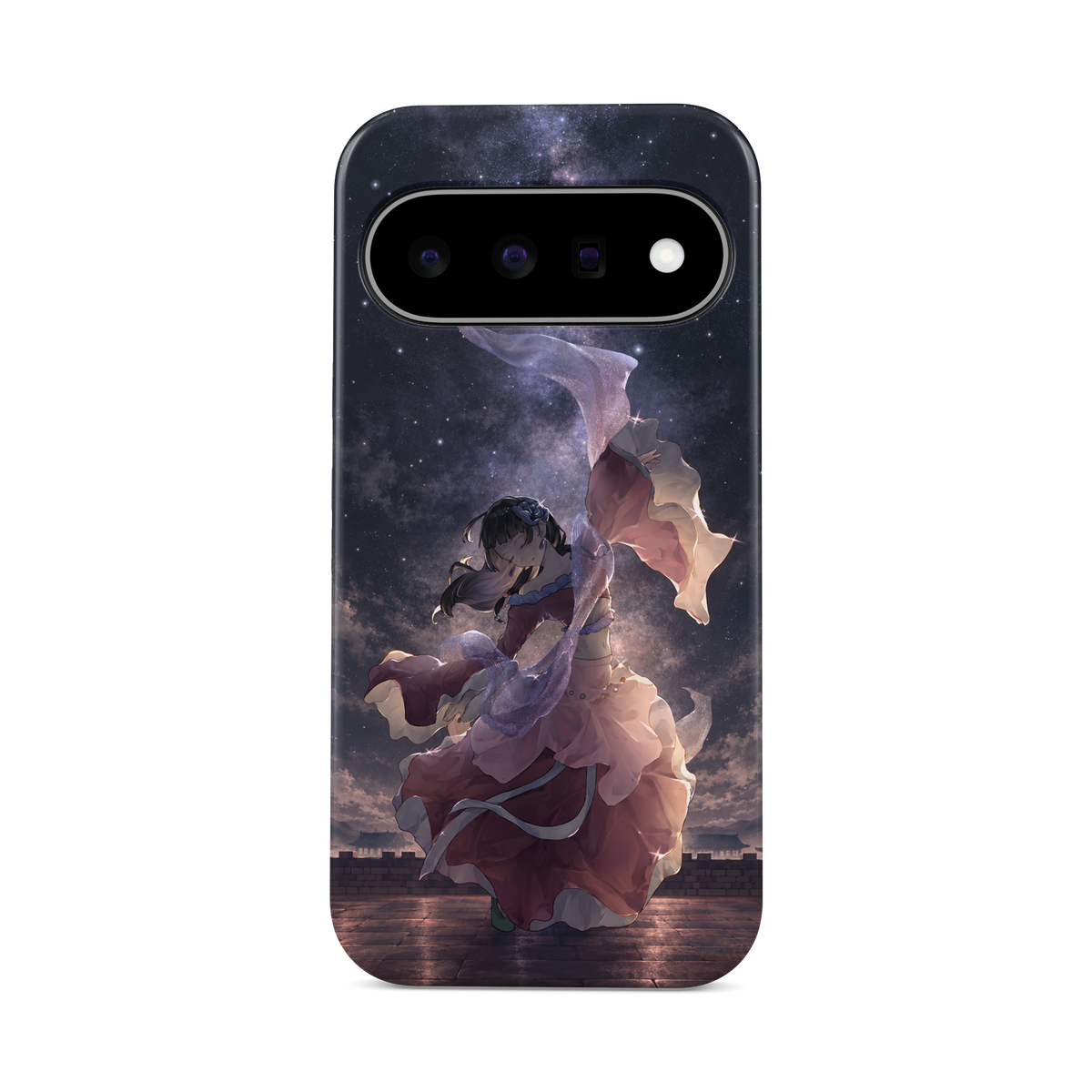 Google Pixel 11 | Dancing Under the Stars | Maomao phone case, front view.
