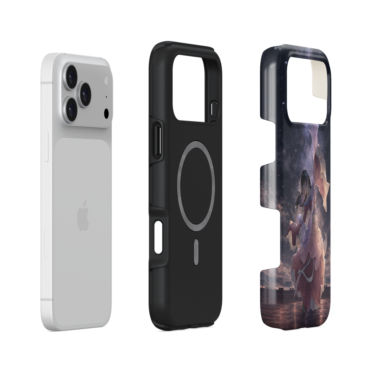 iPhone 17 Pro Max | Dancing Under the Stars | Maomao phone case, exploded view.
