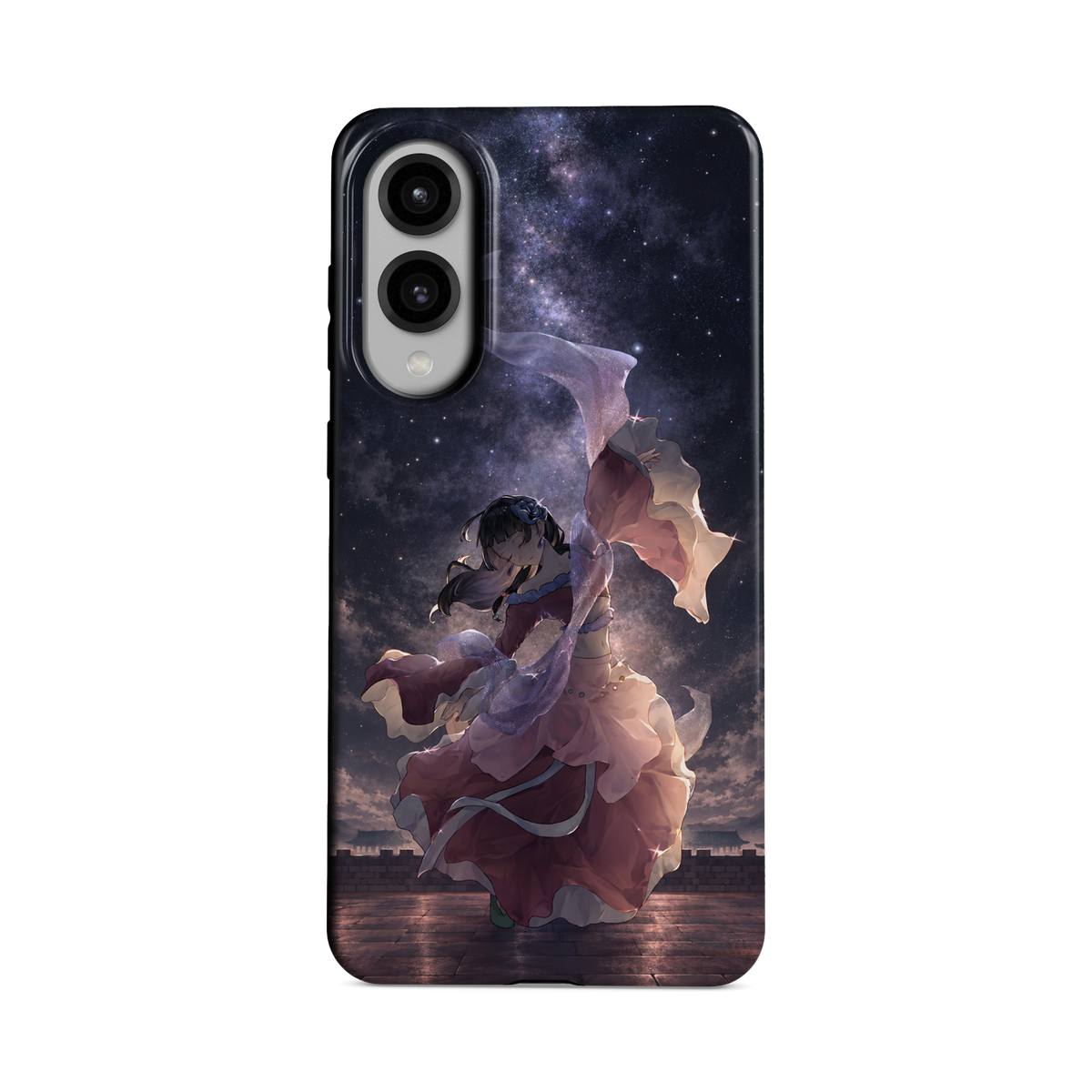 Samsung Galaxy S25 Edge | Dancing Under the Stars | Maomao phone case, front view.