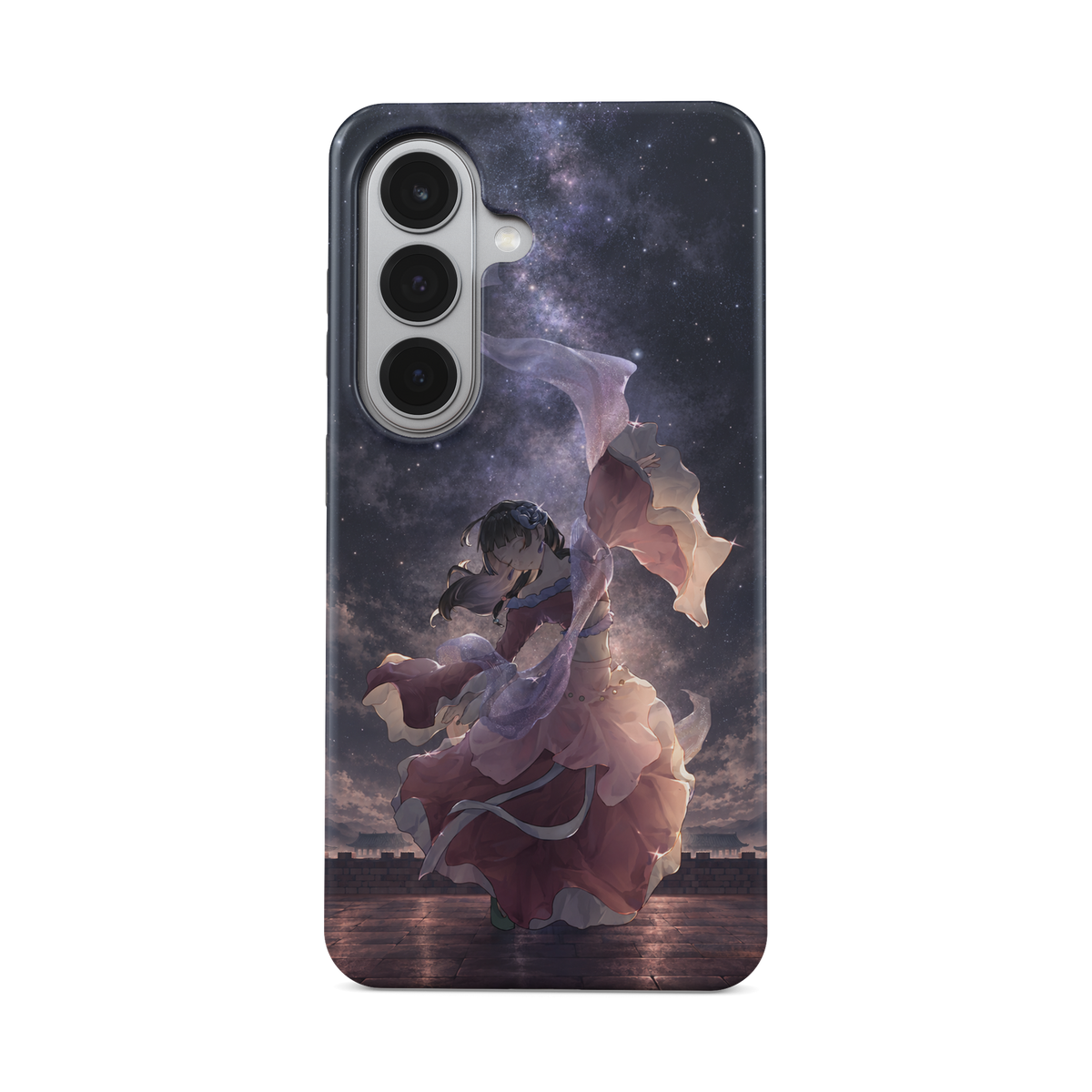 Samsung Galaxy S26 Plus | Dancing Under the Stars | Maomao phone case, front view.