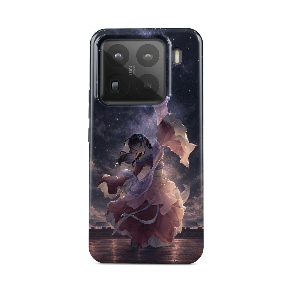 Xiaomi 15 Pro | Dancing Under the Stars | Maomao phone case, front view.