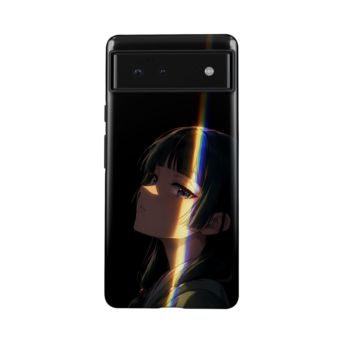 Google Pixel 6a | In the Dark | Maomao phone case, front view.