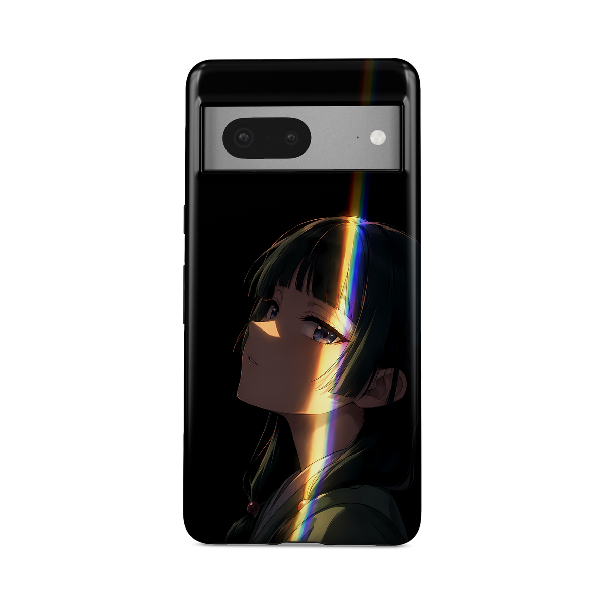 Google Pixel 7a | In the Dark | Maomao phone case, front view.