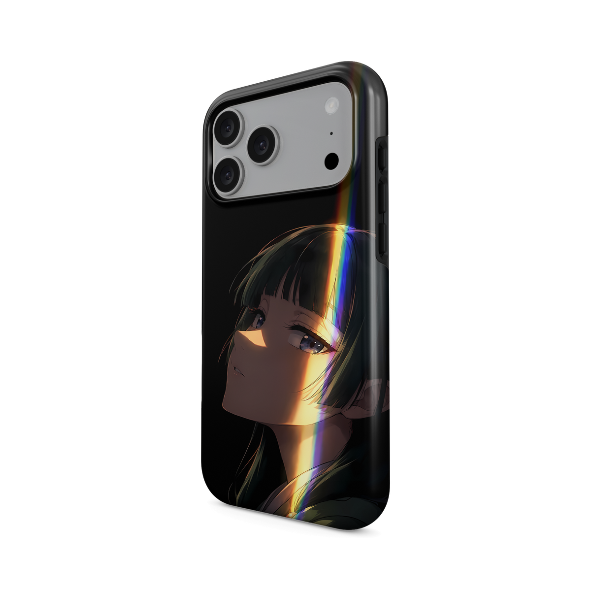 iPhone 17 Pro Max | In the Dark | Maomao phone case, angled view.