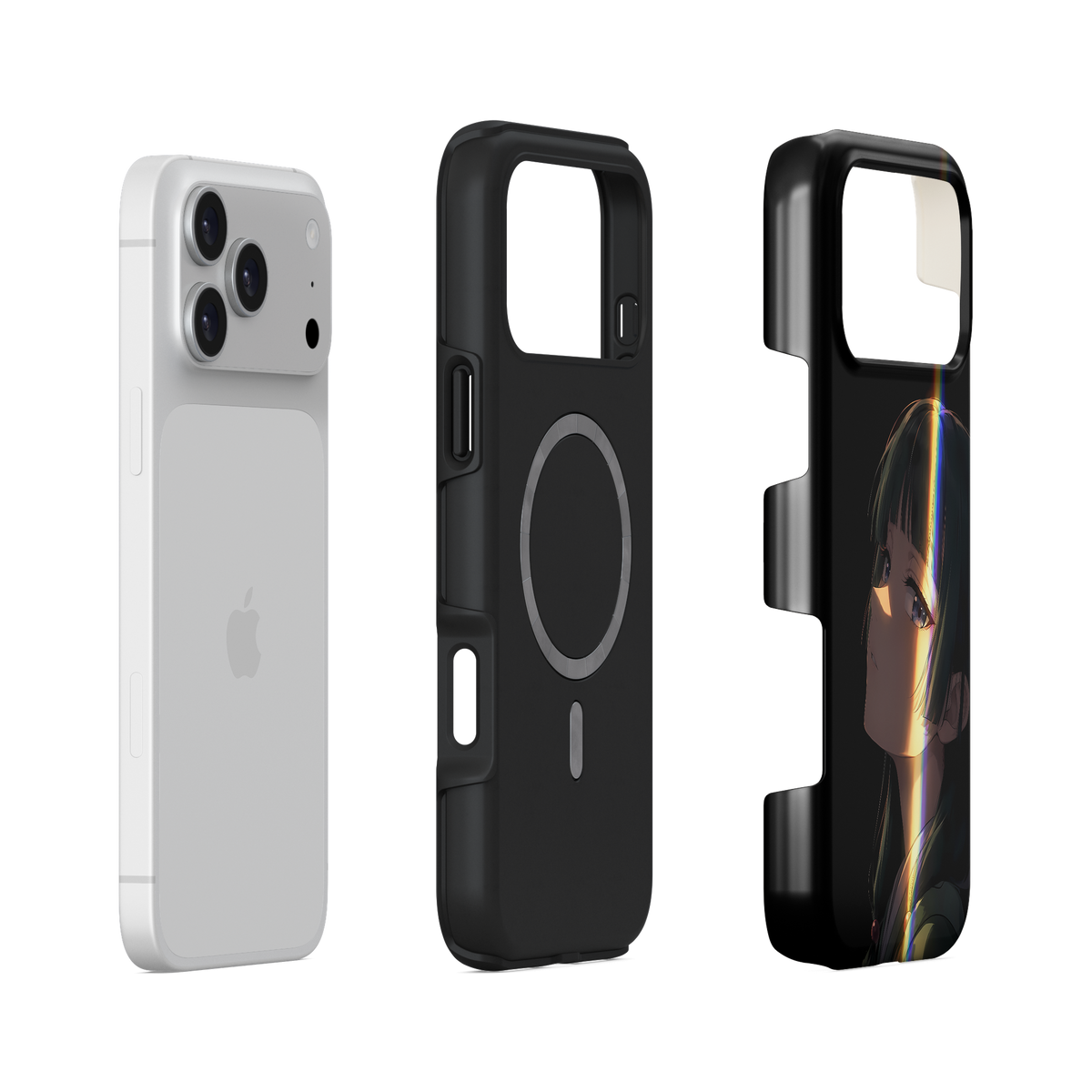 iPhone 17 Pro Max | In the Dark | Maomao phone case, exploded view.