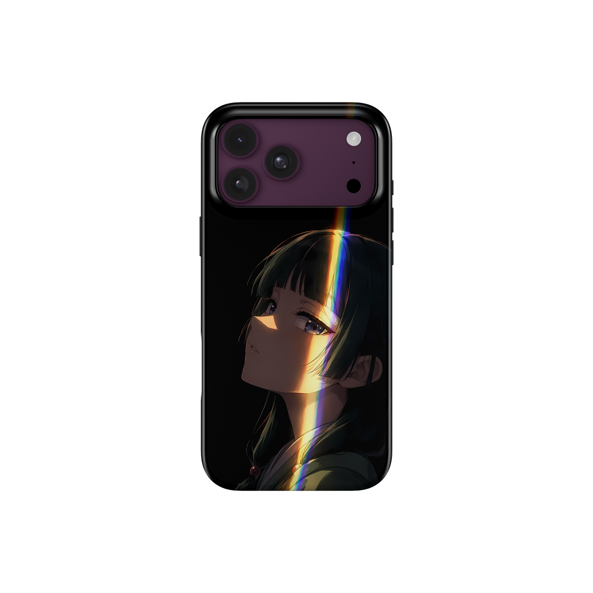 iPhone 18 Pro Max | In the Dark | Maomao phone case, front view.