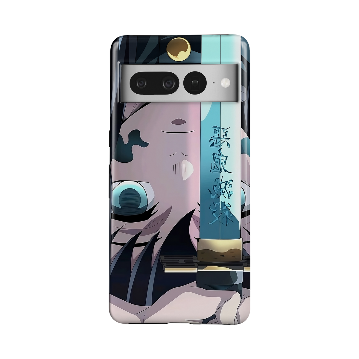 Google Pixel 7 Pro | Inverted Marks | Muichiro Tokito phone case, front view.