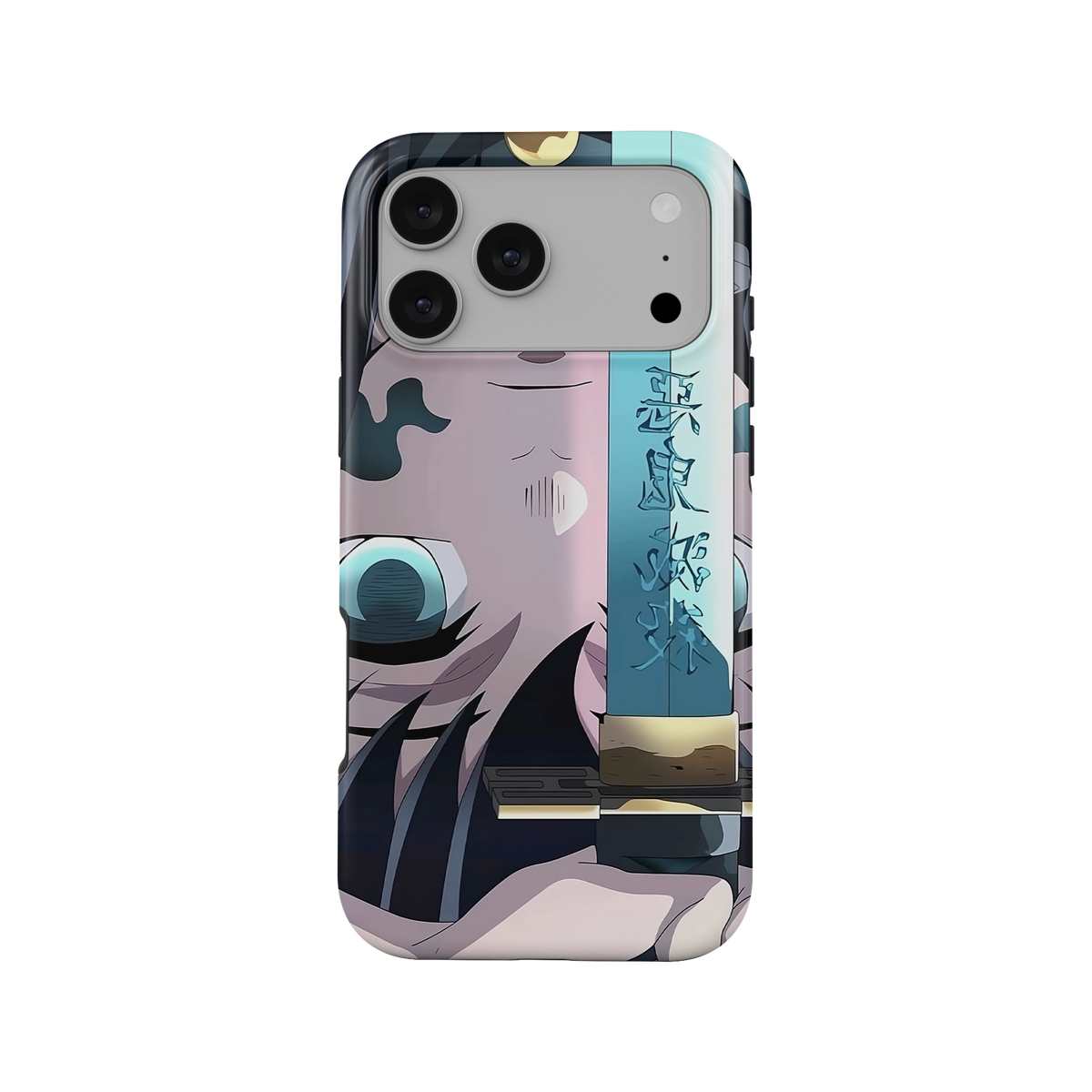 iPhone 17 Pro Max | Inverted Marks | Muichiro Tokito phone case, front view.